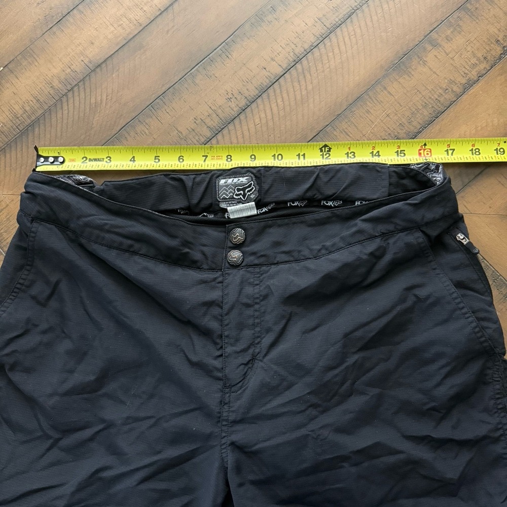 Fox Racing Shorts Black Padded Adjustable‎ Ripstop Biker - Picture 14 of 15
